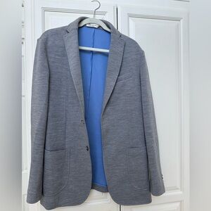 Peter Millar men’s knit blazer gray